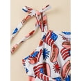 thumbnail image 6 of FEORJGP 4th of July Clothes for Kids Little Girl 1T 2T 3T 4T 5T Toddler Baby Casual Summer Cami Romper Sleeveless Shorts Bodysuits One-piece Jumpsuitsewborn Infant Fashion Cute Comfy Outfits, 6 of 7