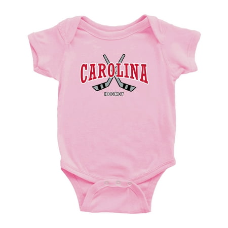

Cute Carolina Baby Romper Hockey Fan Baby Jersey Clothes (Pink 12-18 Monthes)