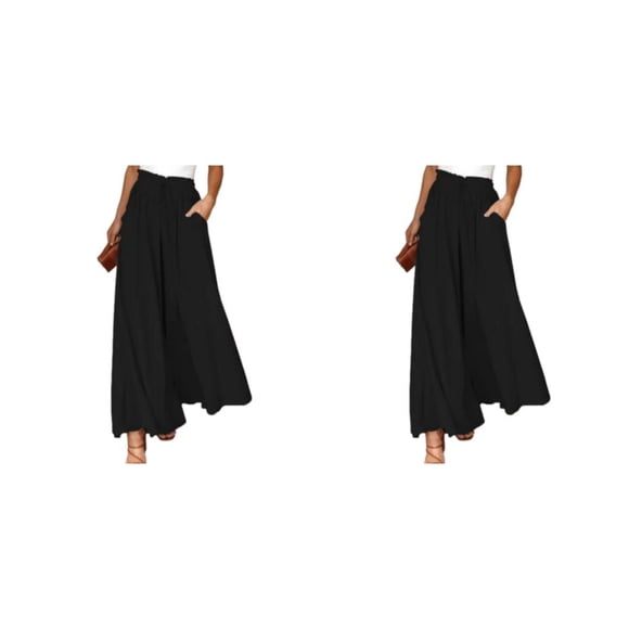Minnieouse Pantalones de moda de verano para mujer: pantalones de estilo fino frescos y elegantes Moda de mujer negro L 1 negro L, 1 2Conjunto