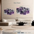 thumbnail image 3 of Elephant Stock Flower Bouquet Purple Splash Wall Art - Horizontal Multi Panel Canvas - Living Room Wall Decor - Floral And Botanical Multi Panel - Purple And Gray Decor - 52" x 32", 3 of 4