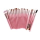 thumbnail image 2 of Juego de brochas cosméticas para 20 piezas, cepillo sintético suave para café, pelo, tubo de oro rosa, mango rosa, Kit de brochas de maquillaje con bolsa de almacenamiento, 2 of 8