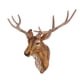 thumbnail image 1 of Elegante estatua de ciervo con tres astas, escultura decorativa para pared, ideal para la sala de estar. Color natural, 1 of 9
