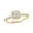 Yellow, variant on 10K White Gold 1/4ct TDW Round Baguette White Diamond Square Frame Fashion Ring