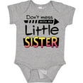 thumbnail image 3 of Inktastic Don't Mess with My Little Sister Boys or Girls Baby Bodysuit, 3 of 5