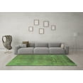 thumbnail image 3 of Ahgly Company Indoor Square Oriental Green Industrial Area Rugs, 4' Square, 3 of 4