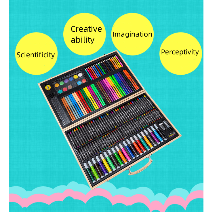 180 PCS Art Set for Kids, Art Supplies Art Kits for Kids, Deluxe Painting Art Set, Wooden Box & Drawing Kit for Artists Teens Boys Girls 4 5 6 7 8 9 10 11 12,Birthdays Gifts