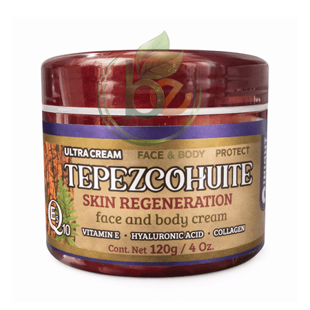 High Supreme Tepezcohuite Skin Regeneration Cream – 4oz Face & Body Repair Moisturizer – Infused with Vitamin E, Hyaluronic Acid, Collagen & Coenzyme Q10 – Deep Hydration & Anti-Aging Formula