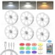 thumbnail image 1 of Luces LED para Disco con Control Remoto, Luces Recargables Debajo Del Gabinete, Luces para Disco Que Funcionan con Pilas, Temperaturas de 3 Colores y 12 Colores RGB, Luces Magnéticas Regulables para Escaleras de Armario de Cocina, Paquete de 6, 1 of 7