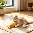 thumbnail image 6 of FEOLGEHLY Catnip Toy Set for Indoor Cats, Silvervine Cat Toy with Chew Sticks Fish Ball Mouse Feather, Cat Teething Toy Boredom Relief Anxiety Relief, Cat Chew Toy Multi-Shape Play Set (Brown D), 6 of 7