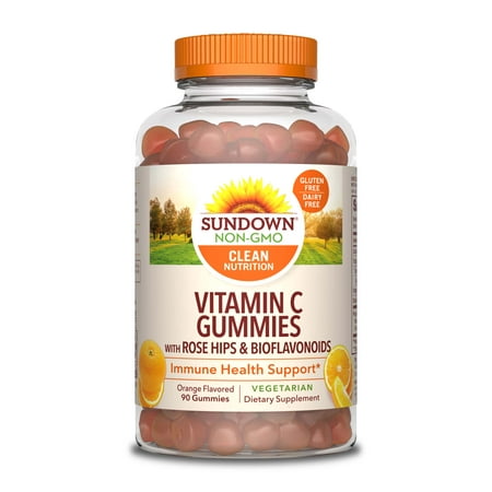 Sundown Naturals Vitamin C Gummies, 250mg, 90Ct (Best Natural Vitamin C Supplement)