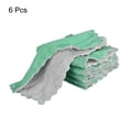 thumbnail image 3 of 6Pcs Kitchen Dish Towel 9.8" Absorbent Coral Fleece Dish Cloth, Grey Green, 3 of 5