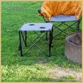 thumbnail image 4 of ARROWHEAD OUTDOOR KKS0229U Heavy-Duty Portable Camping Folding Table, 2 Cup Holders, Compact, Square, High-Grade 600D Canvas, USA-Based Support (Blue), 4 of 7