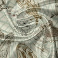 thumbnail image 7 of Ambesonne Owl Valance & Curtain, Sketch Cat Looking Birds, 55"x24", Brown Reseda Green, 7 of 7