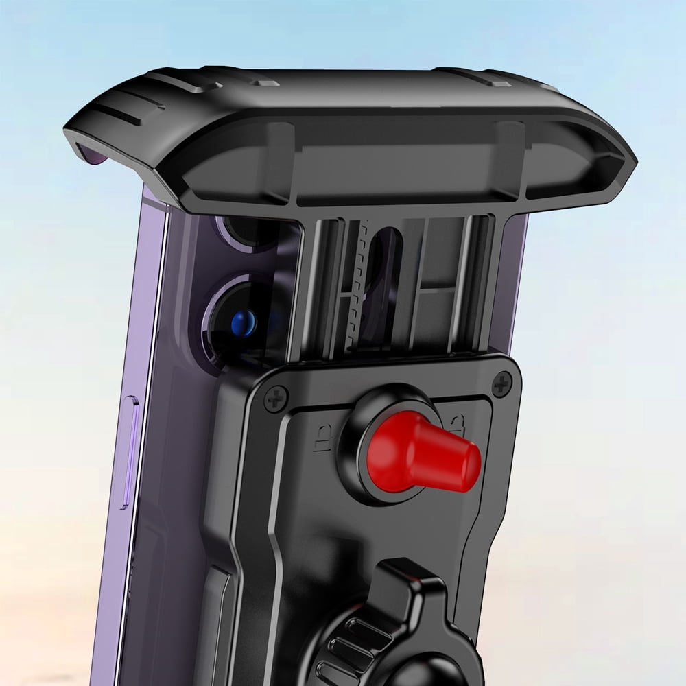 5TH WHEEL Bike Cell Phone Mount Holder, Electric Scooter Phone Holder, Phone Holder for Bike with Dual Vibration Dampener, Bike Phone Mount, Motorcycle Phone Holder