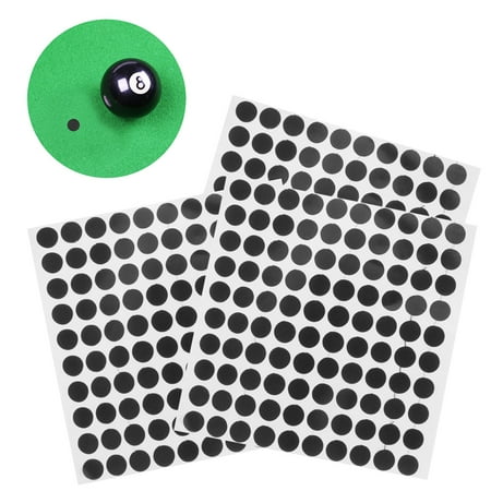 

3 Sheets of Pool Table Marker Dots Billiard Dot Stickers Black Snooker Spots