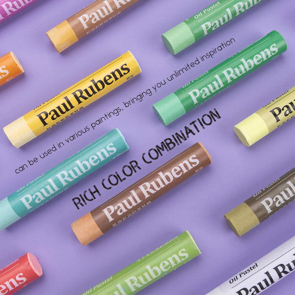 Paul Rubens Oil Pastels, 50 Colors Artist Soft Oil Pastels Vibrant