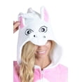thumbnail image 4 of Women's Plush Animal Onesie Pajama, Pink Unicorn, L/XL, 4 of 5