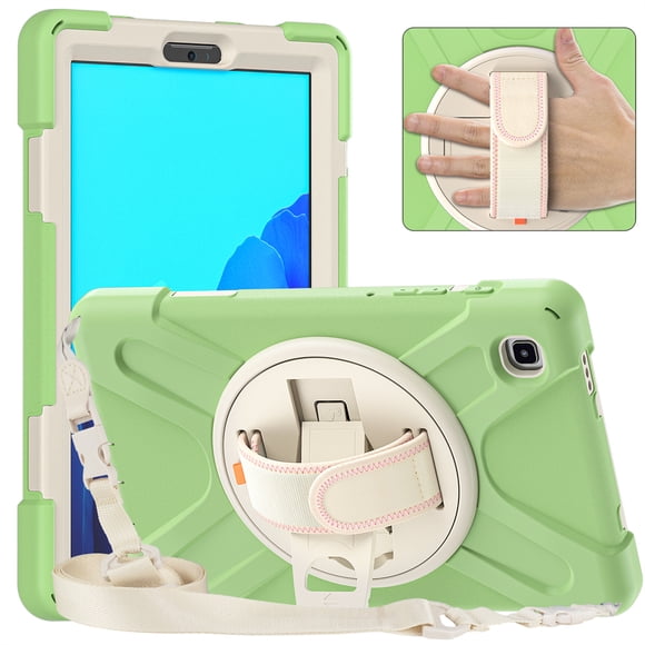 Heavy Duty Tablet Case For Samsung A7 Lite 8.7 Inch 2021 Rotating Stand Silicone Shockproof For Tab A8 10.5 X200 X205 T220 T225 Matcha green Tab A8 10.5 X200