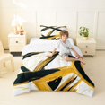 thumbnail image 4 of Homewish Gold Black Circle Twin Comforter Sets,Aesthetic Geometric Bedding Set,Reversible,2 Pieces,1 Comforter and 1 Pillowcase, 4 of 7