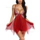 thumbnail image 1 of Pijama de lencería sexy multicolor de encaje europeo y americano, perspectiva de dobladillo, abertura central delantera irregular, vestido de tirantes, rojo vino XL XianweiShao  1327533020732, 1 of 1