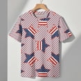 thumbnail image 5 of Dyfzdhu 250th Anniversary Usa Shirt T Shirts For Women Fashion Graphic Tees 4Th Of July V Neck American Flag Button Short Sleeve Independence Summer T Shirt, 5 of 6