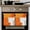 Orange Gray White, variant on Yellow Gray Kitchen Towels Set of 2, Water Absorbent Dish Towel, Modern Abstract Geometric Oil Painting Decorative Hand Towels - Quick Drying Cloth for Cooking Baking, 18x28 Inch