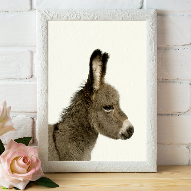 Baby Farm Donkey Nursery Wall Décor Farm Baby Animal Art Print