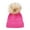 Hot Pink, variant on UngA Kids Toddler Winter Hat with Pom Pom Kids Beanie Hats for Girls Boys Cute Warm Fleece Lined Knit Beanies Cap (Hot Pink,0-3 Years)