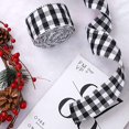 thumbnail image 3 of Burlap Ribbon for Gift Wrapping Christmas Tree Ribbons Buffalo Plaid Black White Red Craft Wired Edge Ribbon for Gift Wrapping Christmas Crafts Decoration 30 Yards 3 Rolls, 3 of 9