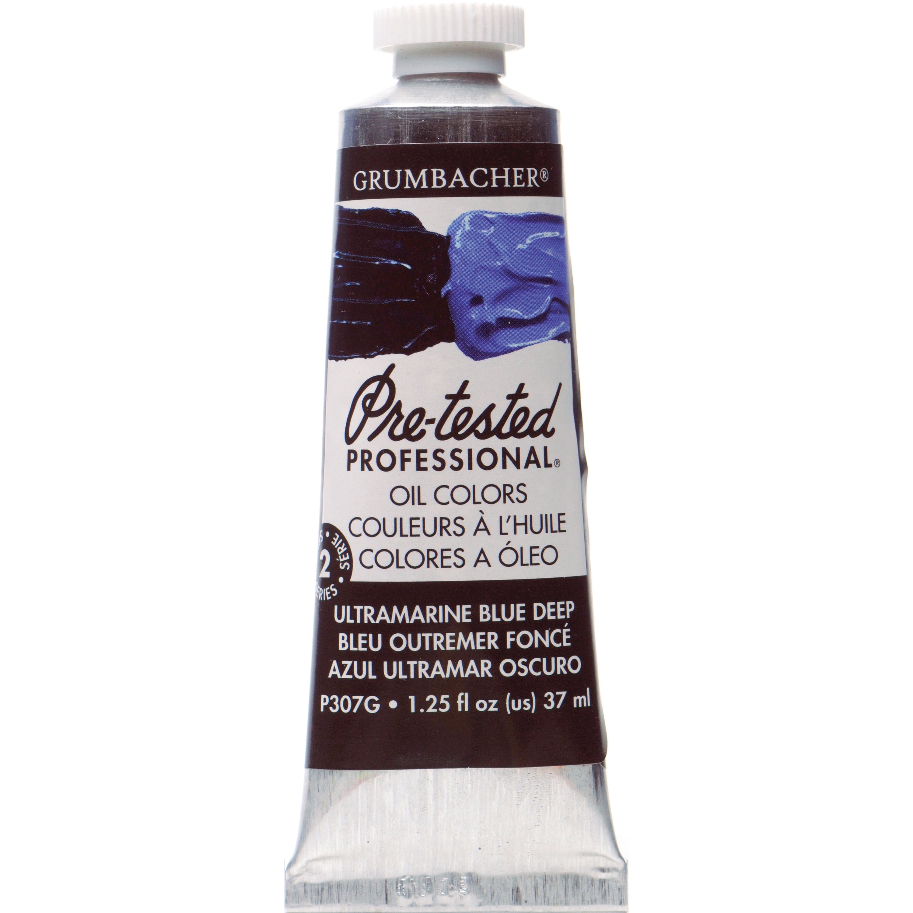 Grumbacher Pre-Tested Oil Color, 37ml Tube, Ultramarine Blue Deep