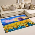 thumbnail image 2 of SKYSONIC Lightweight Carpet Mats Area Soft Rugs Floor Mat Doormat Decoration for Rooms Entrance 31 x 20 inches Original Oil Painting of Sunflower, 2 of 6
