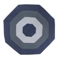 thumbnail image 2 of Better Trends 48" Octagonal Braided Rug 100% Polypropylene Durable and Stain Resistant Reversible Indoor Area Utility Rug, Country Stripe Collection - Dark Blue Stripe, 2 of 2