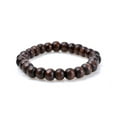 thumbnail image 4 of Ayyufe Pack Of 3 Retro Braided Wooden Beads Leather Bracelets Bangles for Men, 4 of 7