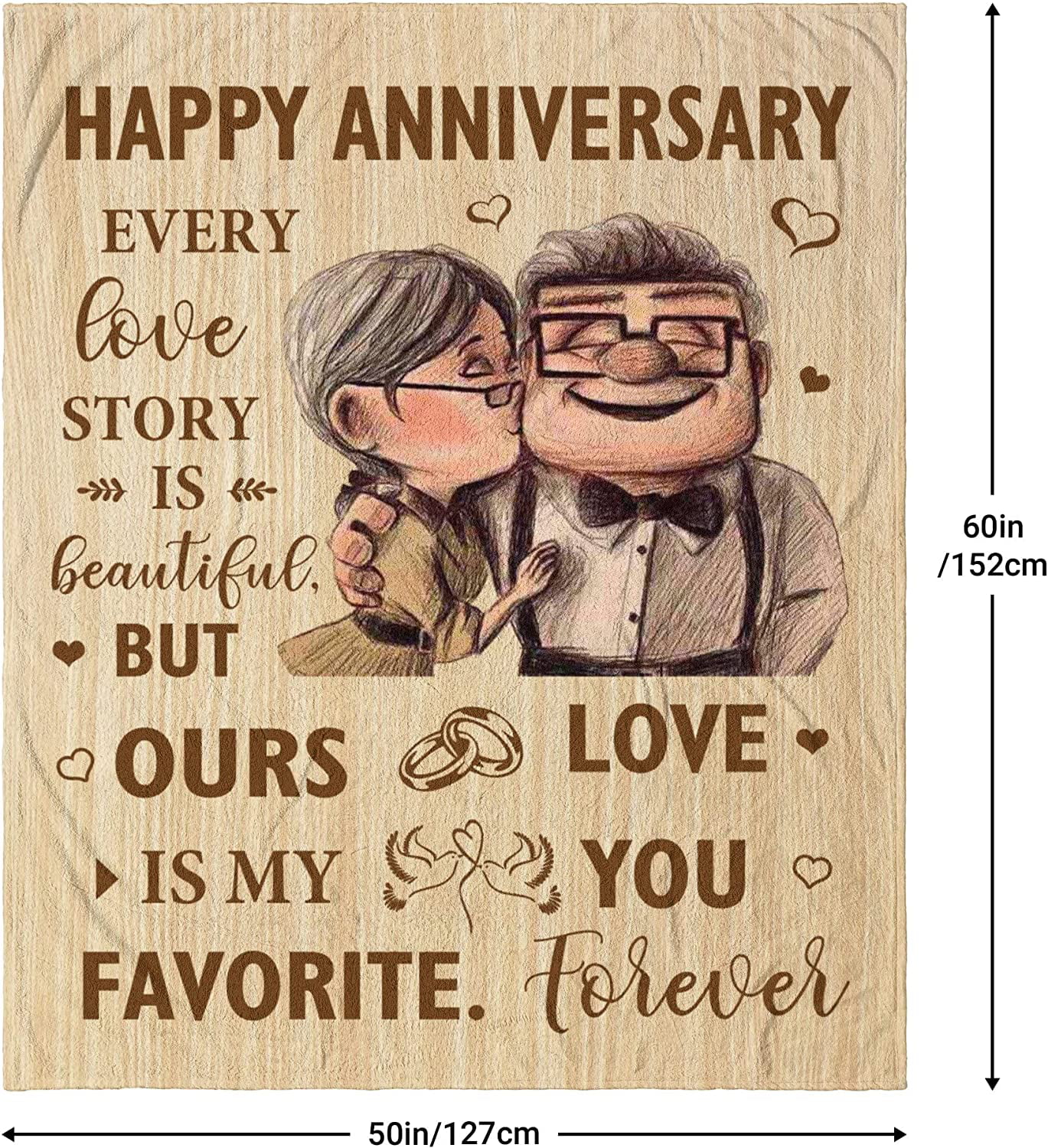 RooRuns Wedding Anniversary Blanket Gifts for Him Her Wife Husband Men,  Best Romantic Anniversary Marriage Gift for Couple Mom Dad Parents, Happy  Anniversary for Girlfriend Boyfriend Gifts Blanket - Walmart.com