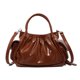 thumbnail image 1 of Bolso Nube Hombro Plisado Mano Media PU Color Sólido para Mujer, 1 of 9