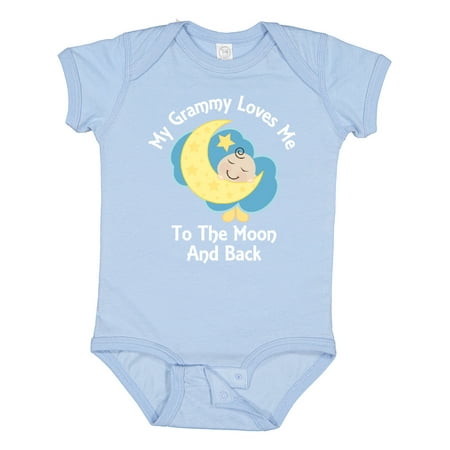 

Inktastic Grammy Loves Me Moon and Back Gift Baby Boy or Baby Girl Bodysuit
