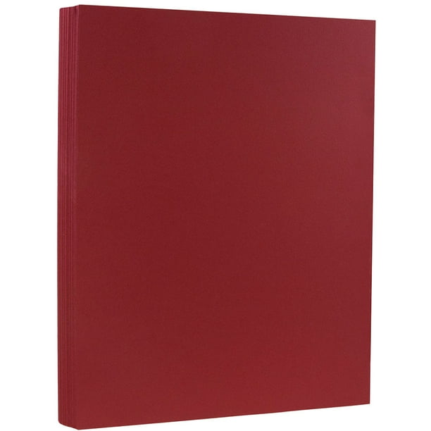 JAM Cardstock, 8.5 x 11, 80lb Dark Red, 50/Pack