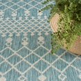 thumbnail image 5 of Pemberly Row Modern / Contemporary 6'x9' Fabric Aqua Area Rug, 5 of 10