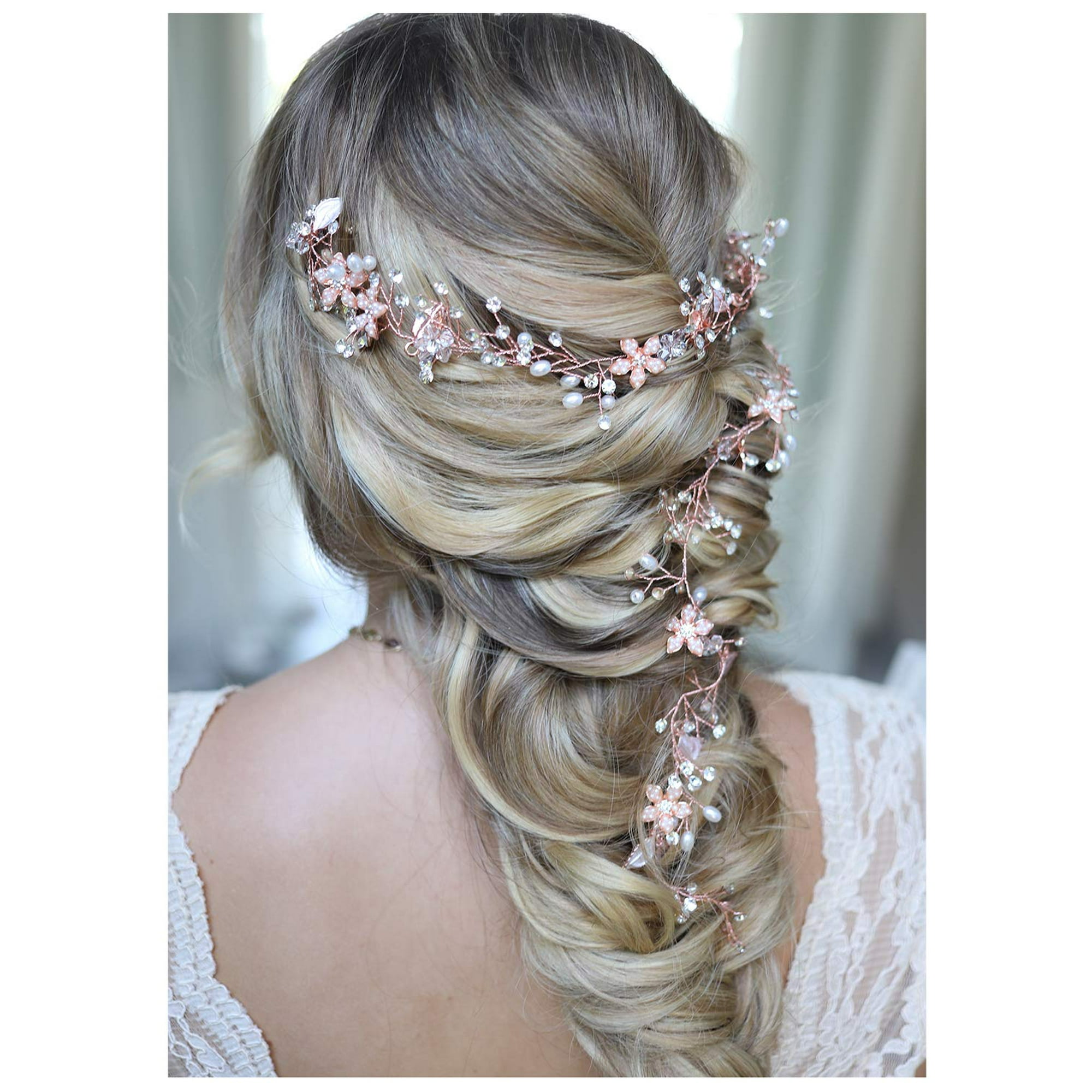 Rose gold hair vine discount