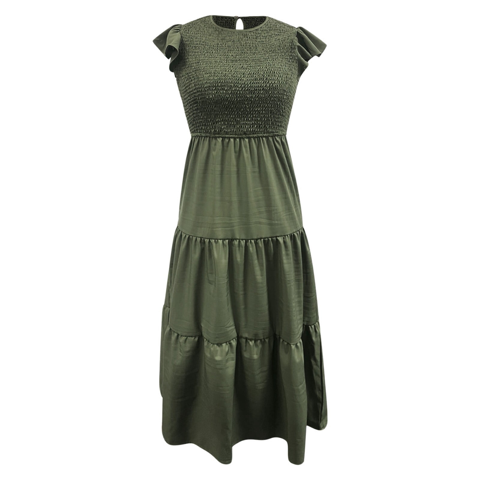 carrie green dress Carrie Taffeta Midi Dress in Spring-Green – Rhea Costa
