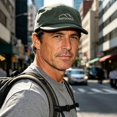 thumbnail image 5 of Ceisia Men 5 Panel Short Brim Outdoor Cap Lightweight Breathable Sports Sun Baseball Hat Green Free Size Gift, 5 of 6