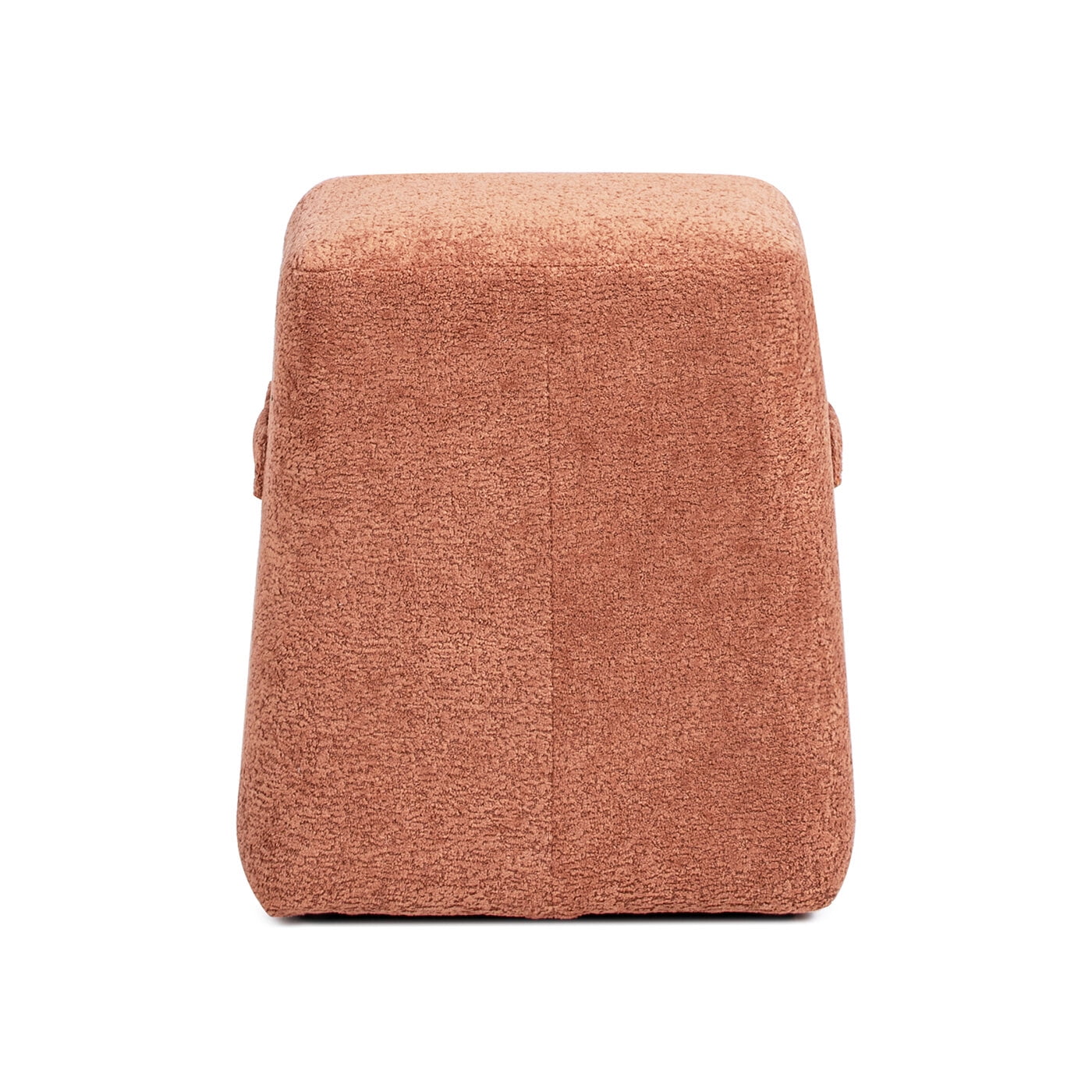 Ottomans With Storage Clyde 14" Tapered Square Upholstered Ottoman, Spice Orange,Living Room Ottomans