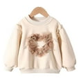 thumbnail image 2 of Little Girls  Neck Sweater Fall & Winter Premium Cotton Floral Design Pullover Sweatshirt for Toddler Girls, 2 of 8
