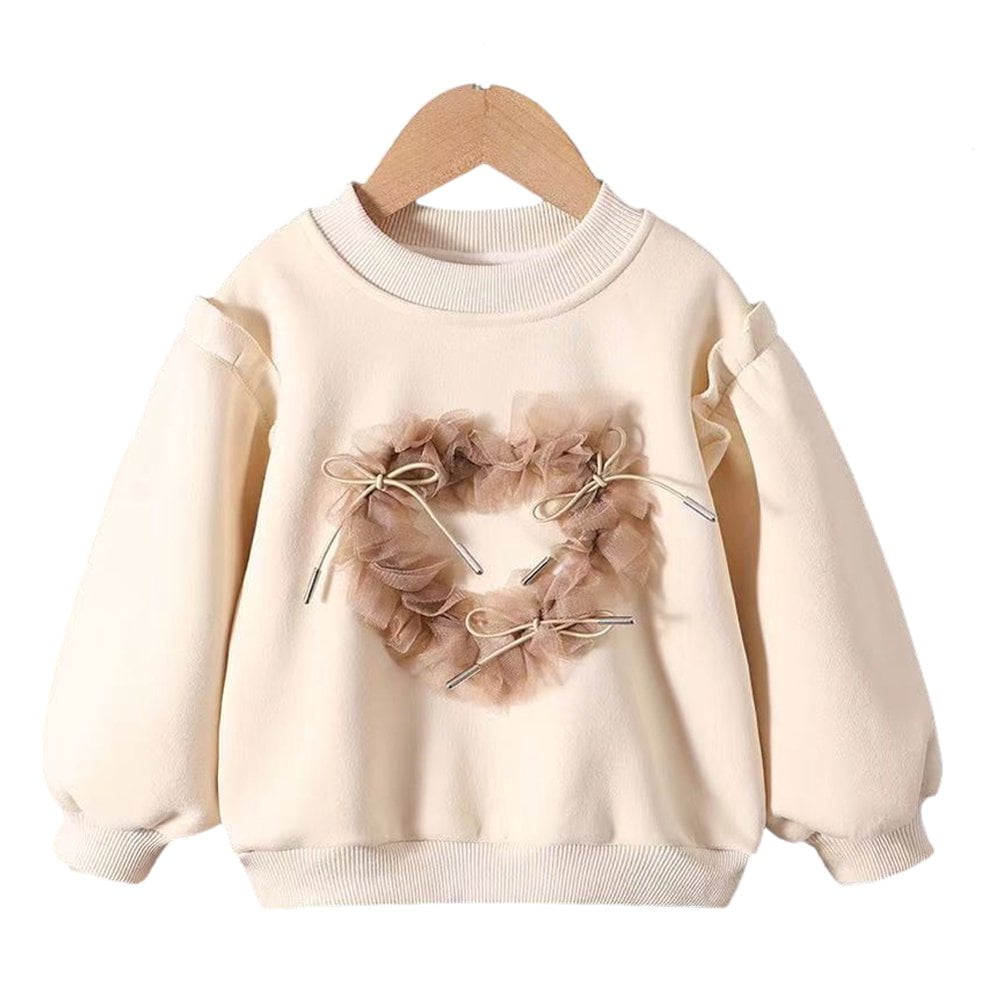 Petites Filles Pull Automne & Hiver Premium Coton Floral Design Pull pour les Filles Tout-Petits