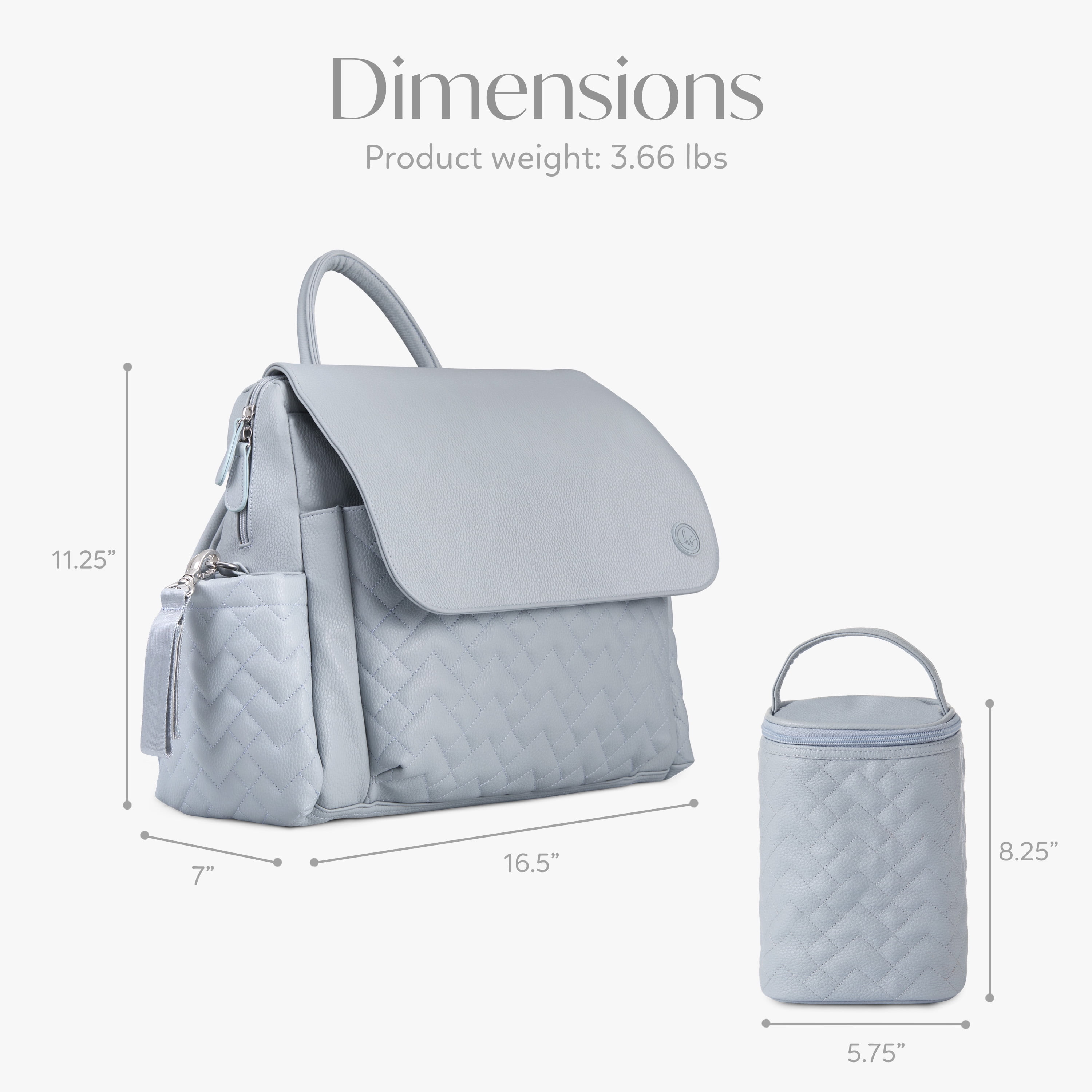 Hannah & Sophia Traveler 4pc Diaper Bag Set, Moonmist Blue