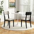 thumbnail image 5 of Gymax Modern Dining Chairs Set of 4 w/Tilt Backrest Rubber Wood Legs Soft Padded Seat, 5 of 10