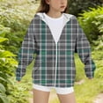 thumbnail image 6 of Ashirexll Girls Hoodies Pullover Zip Up Hoodie Girls 3-14 Years Winter Plaid Fashion Casual Velvet Fleece Lined Comfortable Long Sleeve Hooded Zipper Sweatshirt for Kids, 6 of 6