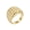 Gold, variant on HIJONES Women's Stainless Steel Trendy Hemispherical Dome Longitudinal Groove Texture Chunky Wedding Band Rings Silver Size 6