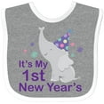 thumbnail image 3 of Inktastic It's My 1st New Year's Elephant Boys or Girls Baby Bib, 3 of 4