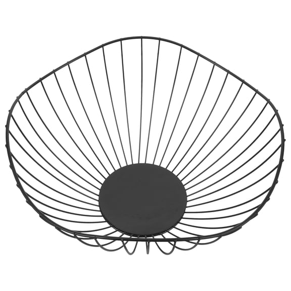 Worgeous  Lotus Leaf Storage Basket Platter Fruit Stand Food Trays Black